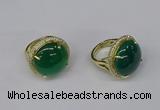 NGR236 20mm flat round agate gemstone rings wholesale