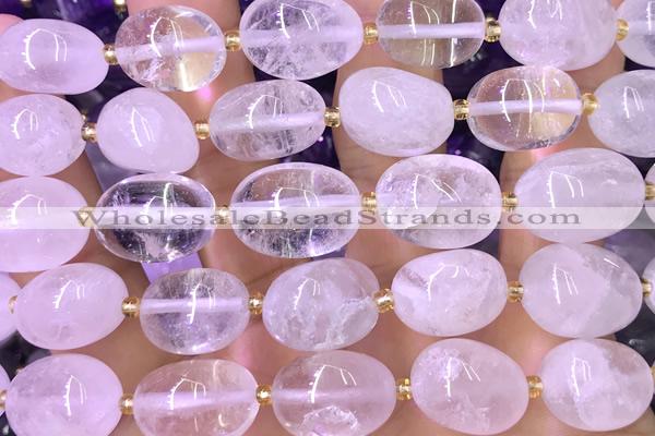 NUGG150 15 inches 10*12mm - 13*18mm nuggets white crystal beads