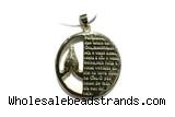 Pend103 30mm copper circle pendant gold plated