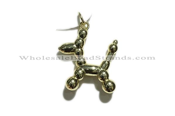 Pend195 20*22mm copper pendant pave zirconia gold plated