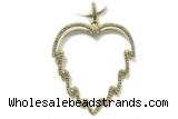 Pend56 40*44mm copper pendant gold plated