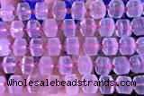 ROND151 14 inches 8*12mm faceted rondelle rose quartz beads