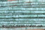 ROND231 15 inches 2.5*4mm faceted heishi green strawberry quartz beads