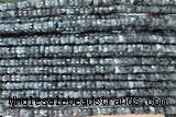 ROND235 15 inches 2.5*4mm faceted heishi black labradorite beads