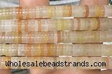 ROND265 15 inches 1.5*6mm heishi pink aventurine jade beads