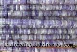 ROND270 15 inches 1.5*6mm heishi amethyst gemstone beads