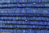 ROND285 15 inches 1.5*6mm heishi dyed lapis lazuli beads