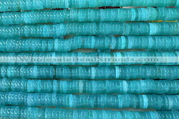 ROND289 15 inches 1.5*6mm heishi jade gemstone beads