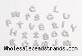 Silv05 2.3*9mm ~ 7*10mm 925 sterling silver letter pendant pave zirconia