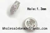 Silv100 2.3*6mm Cubic Zirconia Micro Pave 925 Sterling Silver Rhodium Plated