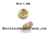 Silv102 2.3*6mm Cubic Zirconia Micro Pave 925 Sterling Silver Gold Plated
