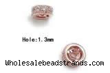 Silv103 2.3*6mm Cubic Zirconia Micro Pave 925 Sterling Silver Rose Gold Plated