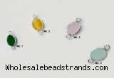 Silv113 9*17.7mm 925 Sterling Silver connector Plated