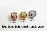 Silv117 6.6*10.7mm Cubic Zirconia Micro Pave 925 Sterling Silver Pendant Plated