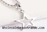 Silv121 15*23.5mm 925 Sterling Silver Star Pendant