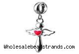 Silv128 15*24mm 925 Sterling Silver Penguin Pendant Enamel Plated