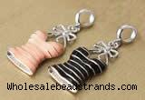 Silv129 15*24mm 925 Sterling Silver Clothes Pendant Enamel Plated