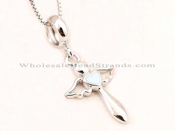 Silv135 11*23.5mm 925 Sterling Silver Pendant Enamel Plated