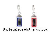 Silv144 6.5*22.4mm 925 Sterling Silver Pendant Enamel Plated