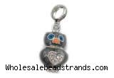 Silv165 8.5*22mm 925 Sterling Silver Pendant Enamel Plated