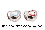 Silv173 11*12mm 925 Sterling Silver Beads Enamel Plated
