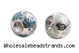 Silv178 11*12mm 925 Sterling Silver Beads Enamel Plated