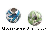 Silv181 10.6*11.8mm 925 Sterling Silver Beads Enamel Plated