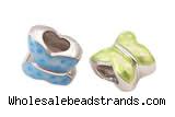 Silv182 11.4*11.4mm 925 Sterling Silver Beads Enamel Plated