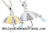 Silv188 16.5*25mm 925 Sterling Silver Pendant Enamel Plated