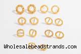 Silv51 9*11mm - 14*16mm 925 sterling silver earrings gold plated