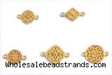 Silv53 6.8*10mm – 8.6*12mm 925 sterling silver connector gold plated