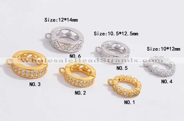 Silv59 10*12mm – 12*14mm 925 sterling silver clasp plated