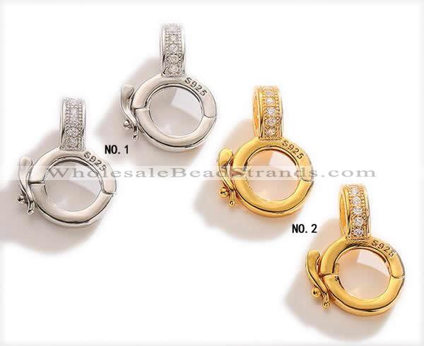 Silv67 10.7*14.8mm 925 sterling silver clasp plated