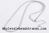 Silv91 2.1mm*45cm 925 Sterling Necklace Chain Rhodium Plated
