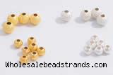 Silv15 2.5*3mm, 3.8*4.2mm 925 Sterling Silver Matte Beads Plated