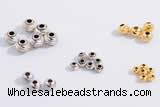 Silv16 2.5mm, 3mm, 4mm, 5mm 925 Sterling Silver Carved Beads Plated