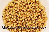 Silv25 5mm, 6mm, 8mm, 10mm 925 Sterling Silver Beads Gold Plated