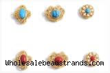 Silv42 9*9mm – 10.5*12.5mm 925 Sterling Silver Gold Plated