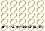 Silv45 21mm 925 sterling silver letter rings pave zirconia gold plated