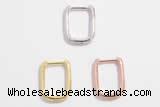 Silv49 11*15mm 925 sterling silver earrings plated
