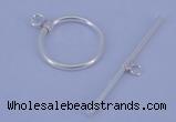 SSC02 5pcs 16mm donut 925 sterling silver toggle clasps