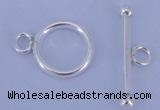 SSC03 5pcs 10mm donut 925 sterling silver toggle clasps