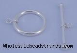 SSC07 5pcs 22mm donut 925 sterling silver toggle clasps