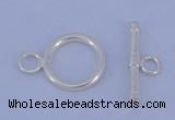 SSC10 5pcs 12mm donut 925 sterling silver toggle clasps