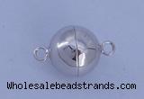 SSC104 2pcs 12mm round 925 sterling silver magnetic clasps
