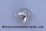 SSC105 2pcs 16mm round 925 sterling silver magnetic clasps