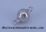 SSC106 5pcs 6mm round 925 sterling silver magnetic clasps
