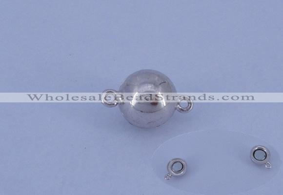 SSC107 5pcs 8mm round 925 sterling silver magnetic clasps