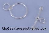 SSC11 5pcs 12mm donut 925 sterling silver toggle clasps