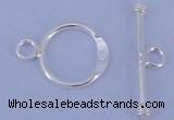 SSC14 5pcs 12mm donut 925 sterling silver toggle clasps
